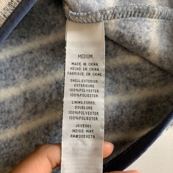 Thread+Supply Sweatshirt Womens M Medium Multi Stripe Quarter Zip Mock Fleece - Picture 8 of 11